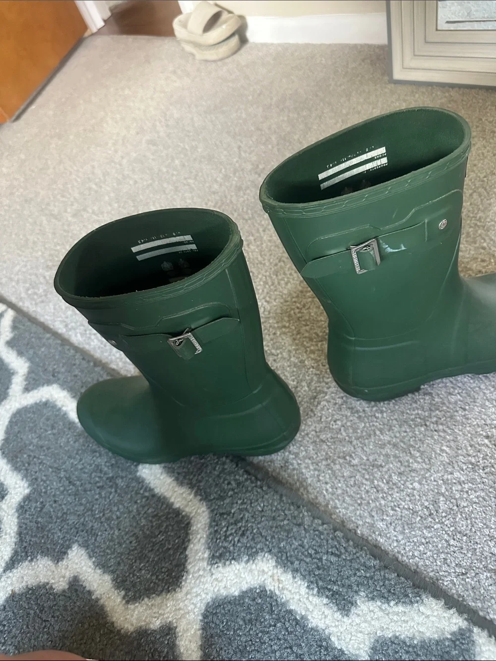 Hunter Kids Rain Boots in Forest Green